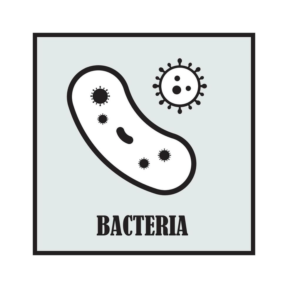 bakterie ikon logotyp vektor design mall