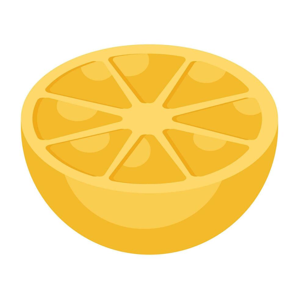 en unik design ikon av citron- vektor
