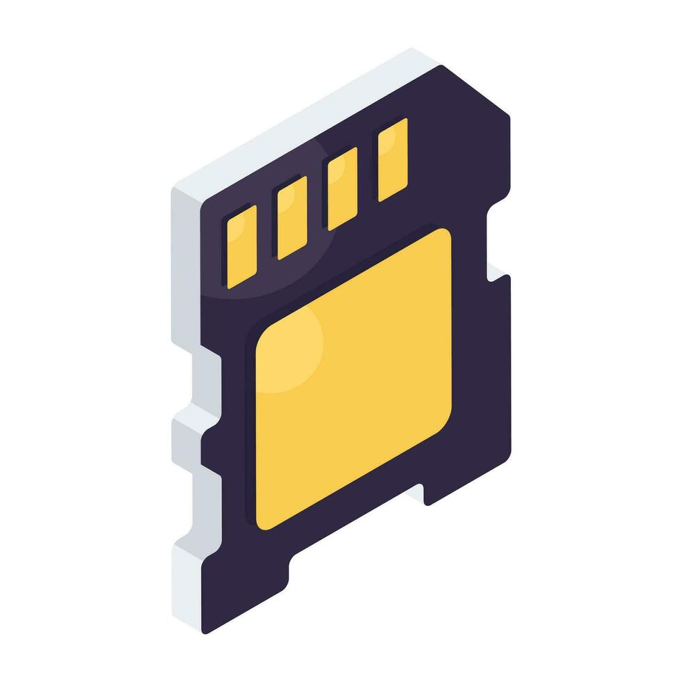 ett ikon design av minne kort tillgängliga för ladda ner vektor