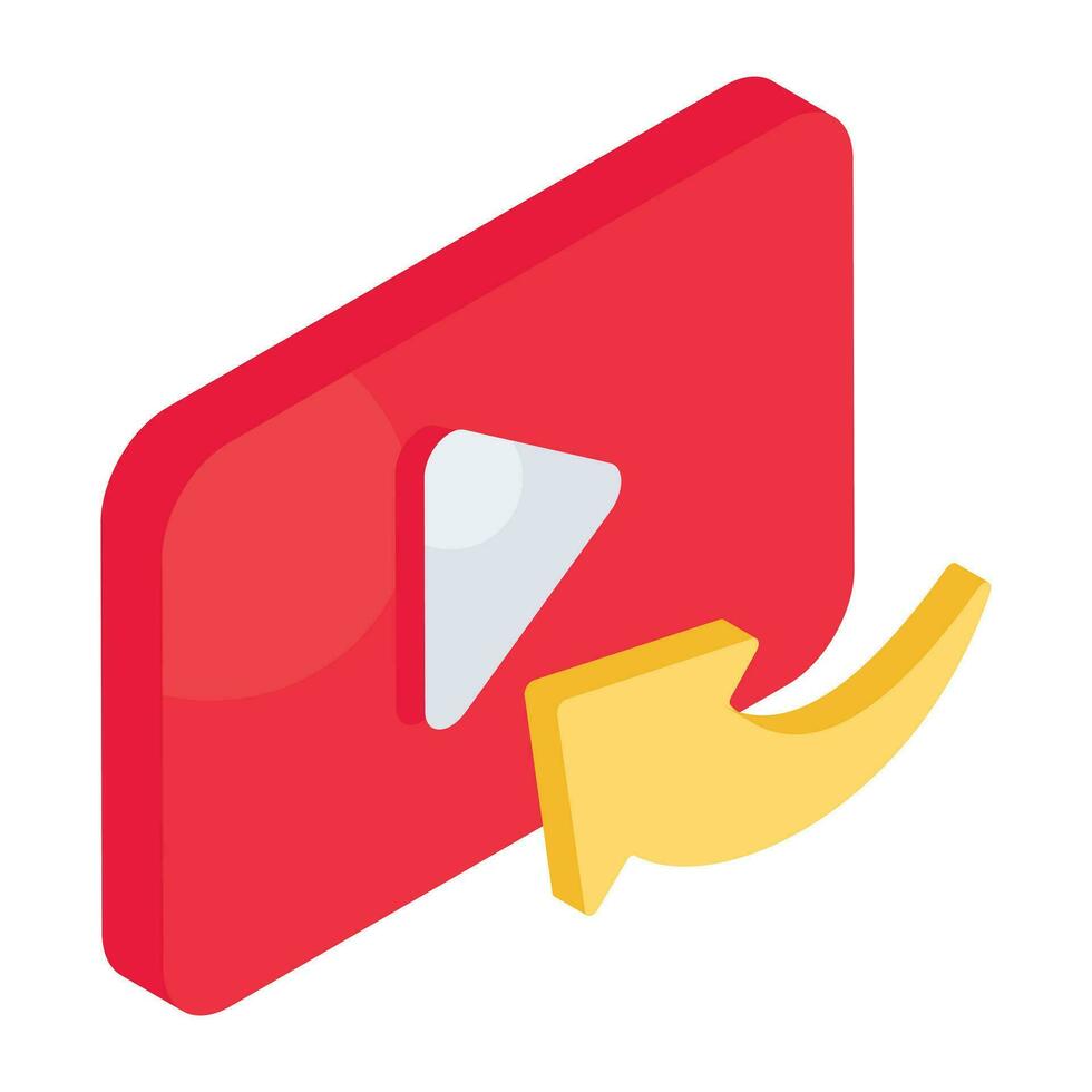 ein Symbol Design von Video Taste vektor