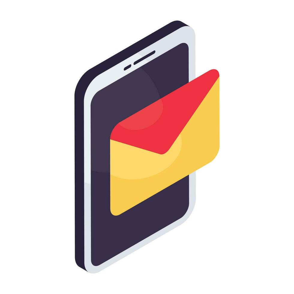 editierbares Design-Symbol für mobile Mail vektor