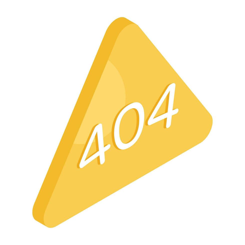 moderne Designikone des Fehlers 404 vektor