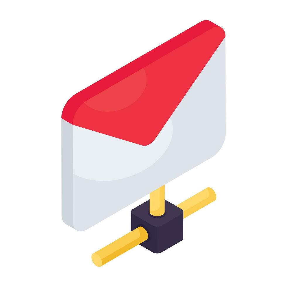 ein einzigartig Design Symbol von Netzwerk Mail vektor