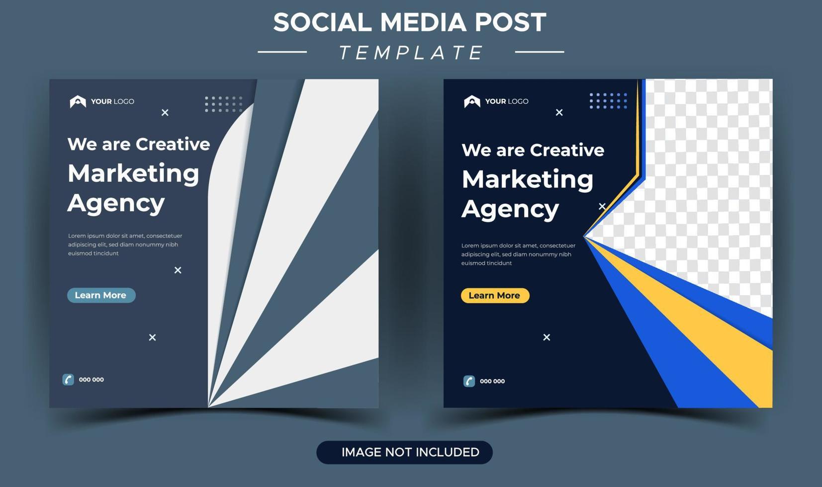 kreativ affärsmarknadsföringsexpert sociala medier postmall vektor