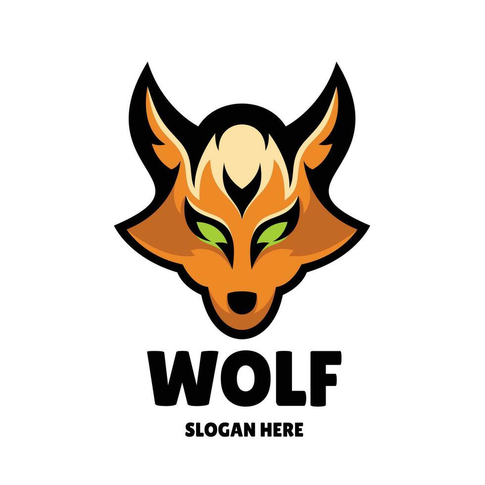 Wolf Maskottchen Logo Esport Illustration vektor