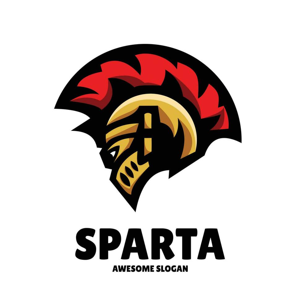 sparta maskot logotyp esports illustration vektor