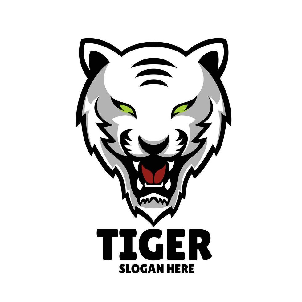 tiger maskot logotyp esports illustration vektor
