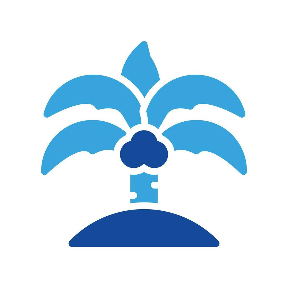 Palme Symbol Vektor oder Logo Illustration Stil