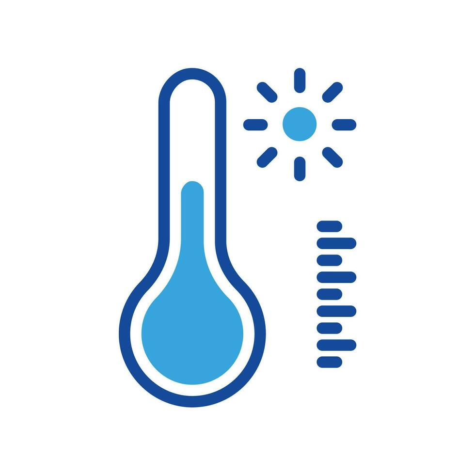 Temperatur Symbol Vektor oder Logo Illustration Stil