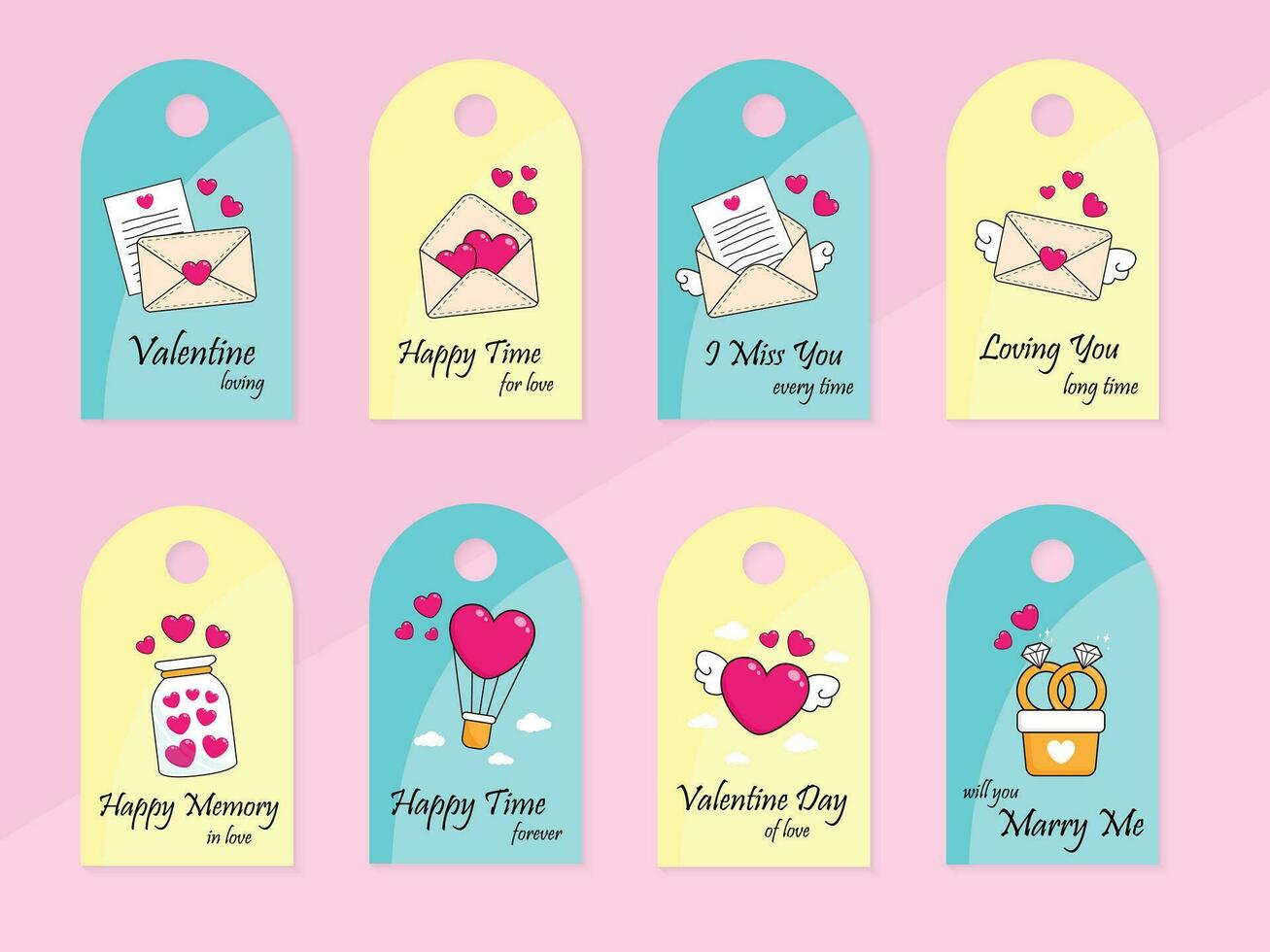 märka märka gåva kort kärlek hjärta för valentine dag eller bröllop firande festival vektor