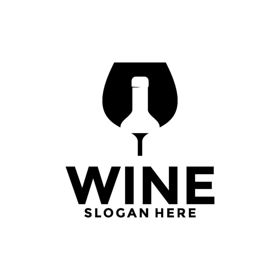 Wein Logo. Logo zum ein Alkohol speichern, Restaurant, oder Bar. Logo, Wein Logo Design Vorlage vektor