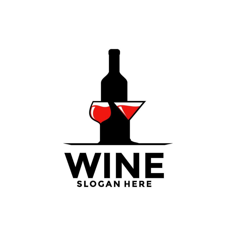 Wein Logo. Logo zum ein Alkohol speichern, Restaurant, oder Bar. Logo, Wein Logo Design Vorlage vektor