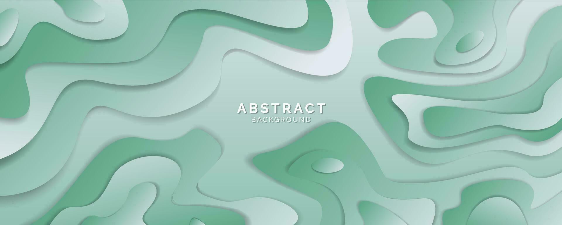 abstrakt bakgrund flytande form hav grön sammansättning, modern mall för hemsida, baner konst, affisch design, vektor illustration