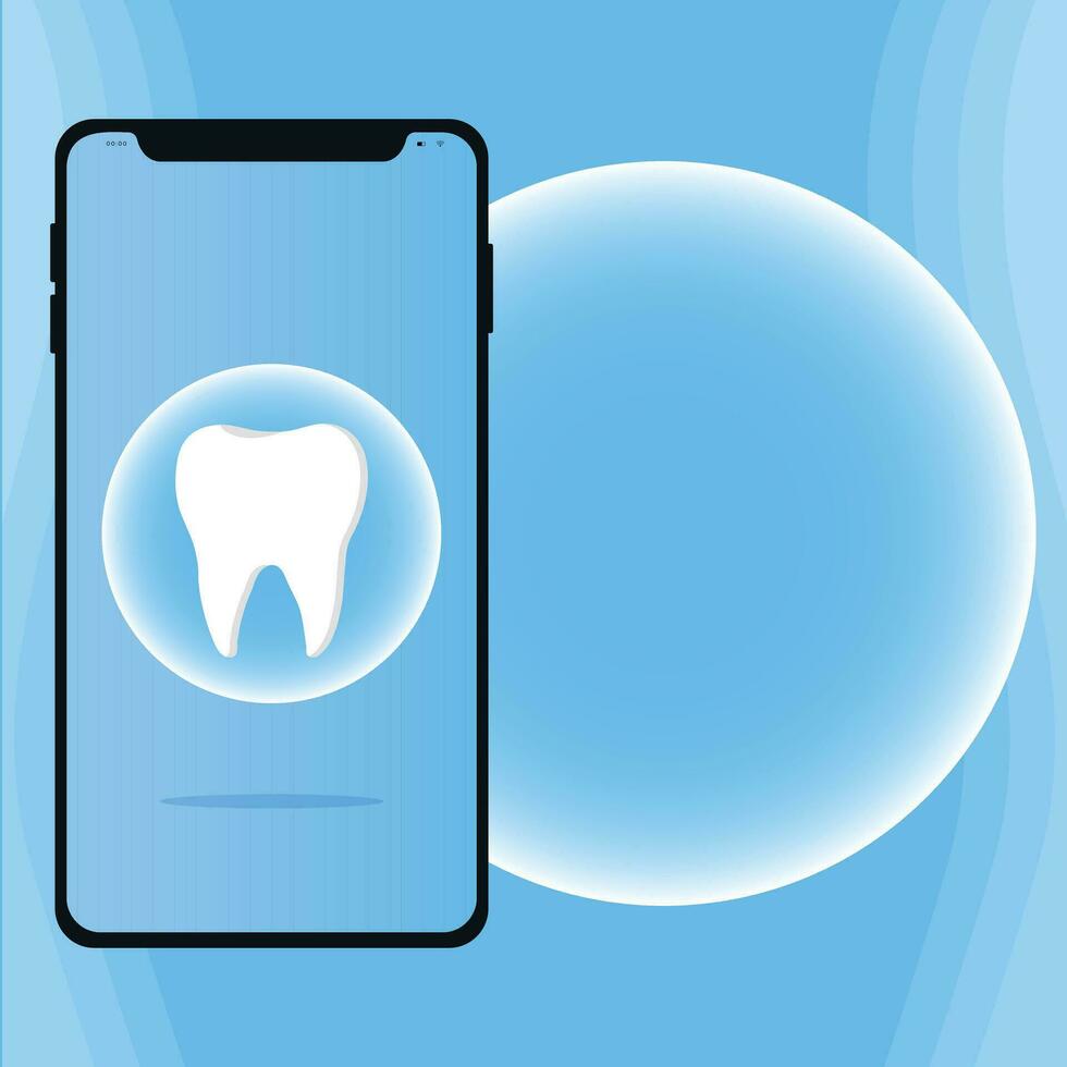 Zahnarzt Beruf Netz Banner oder Landung Seite mit Zähne Symbol. Weiß gesund Zahn. Dental Banner oder Hintergrund. Vektor Illustration