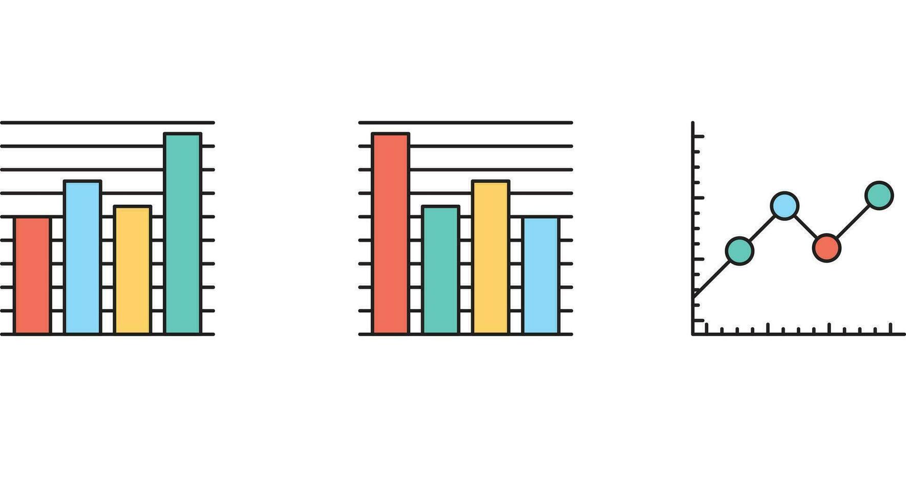 statistik, bank och investering vektor ikon