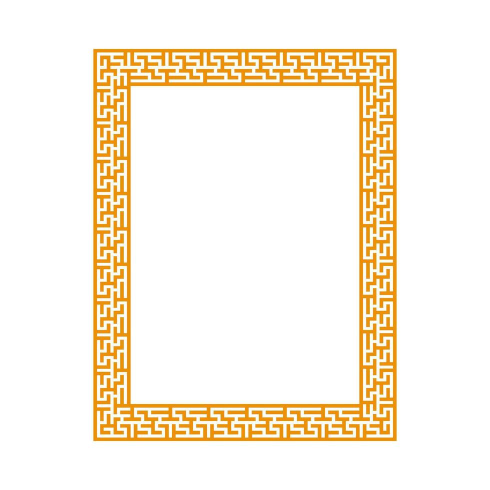 Chinesisch Vertikale Rahmen Grenze. Vektor Illustration Element. Chinesisch Neu Jahr traditionell Dekor Design