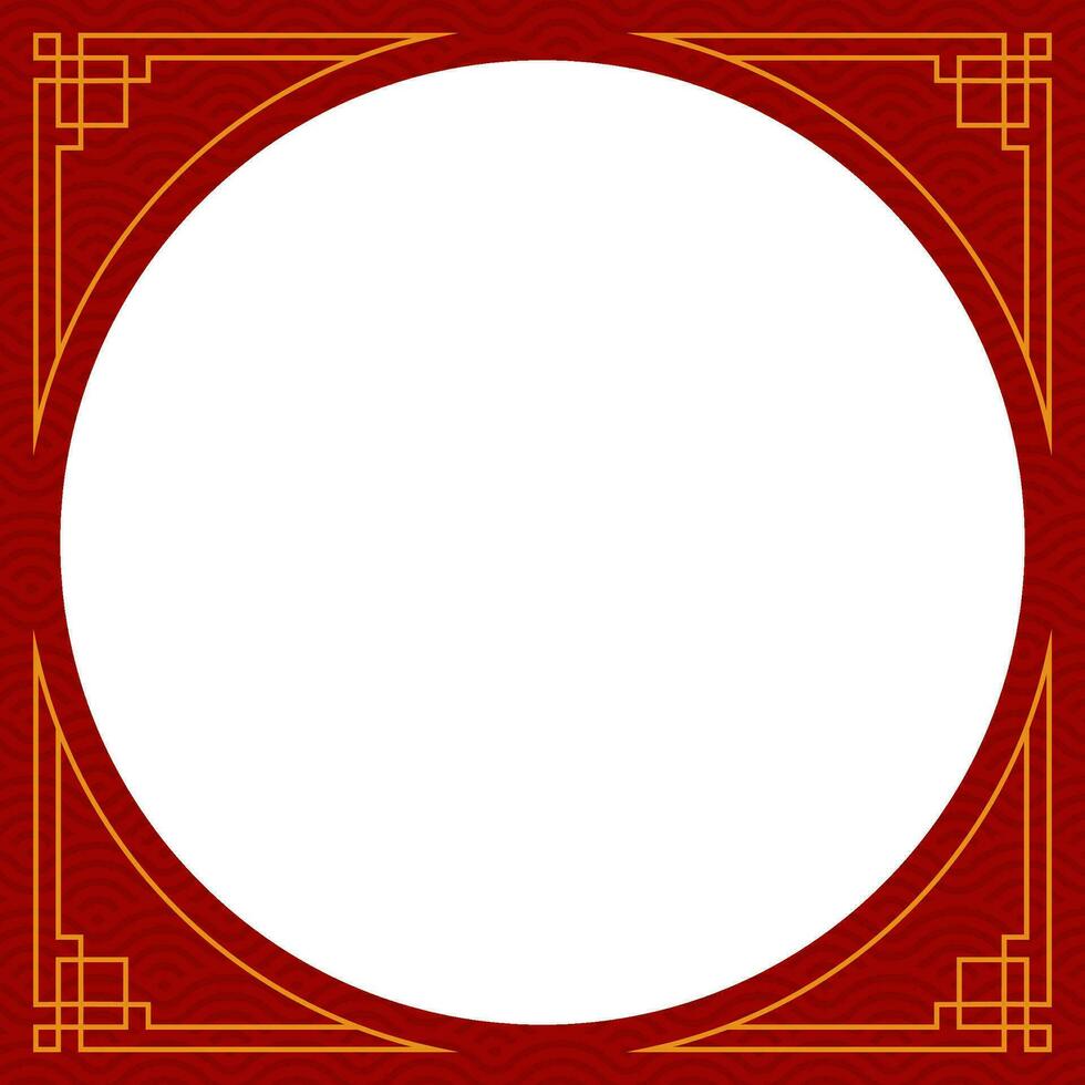 fyrkant kinesisk ram gräns. vektor illustration element. kinesisk ny år traditionell dekor design