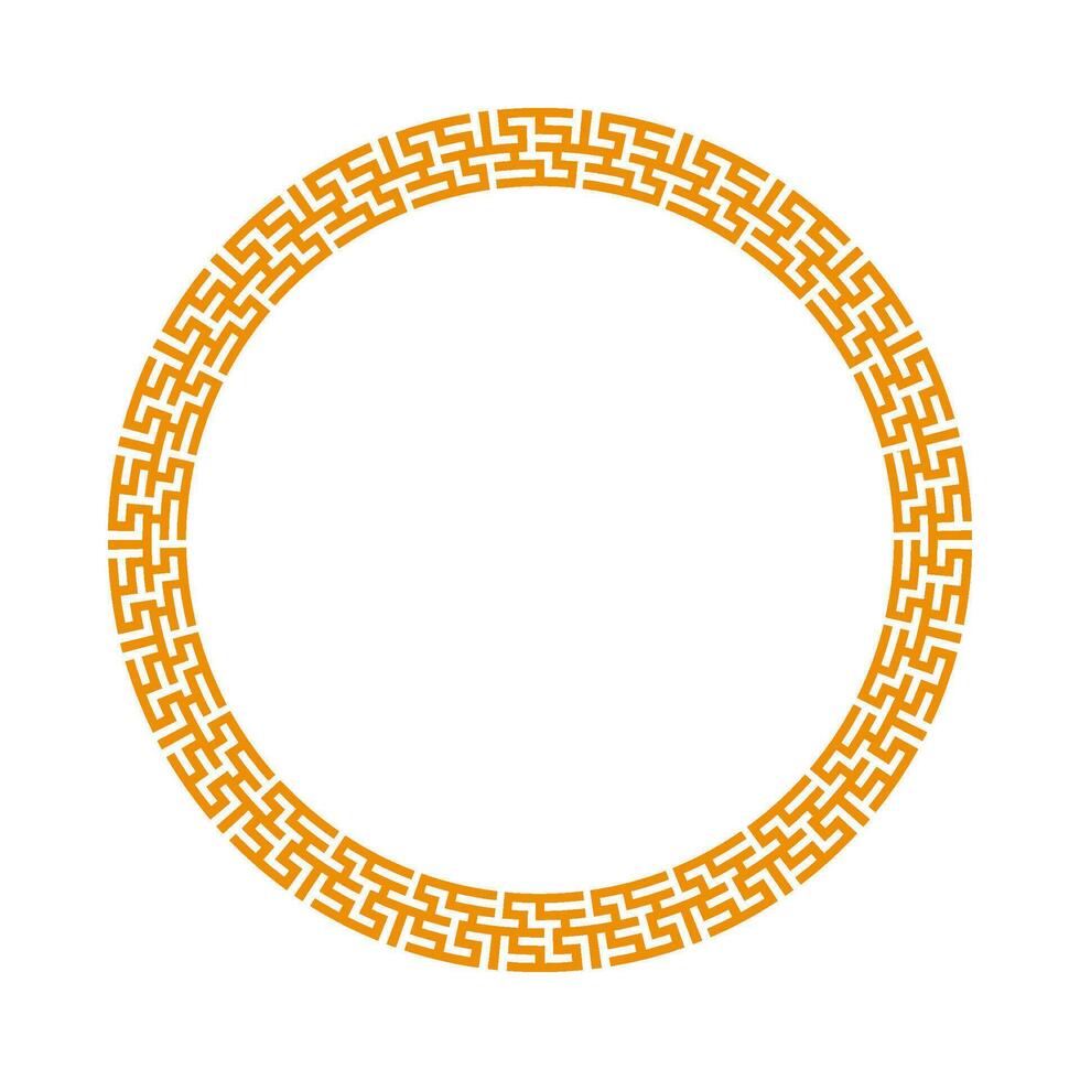 Chinesisch Kreis Rahmen Grenze. Vektor Illustration Element. Chinesisch Neu Jahr traditionell Dekor Design