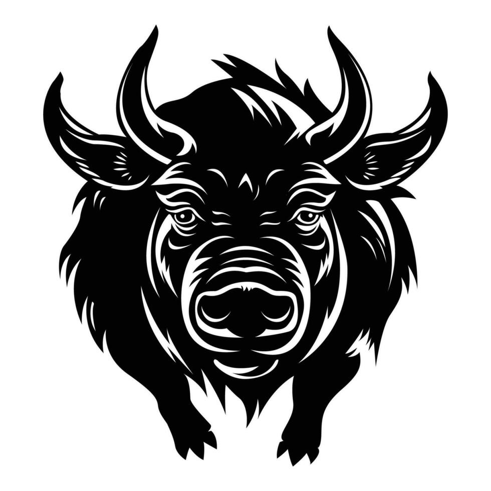 warthog ikoniska logotyp vektor illustration