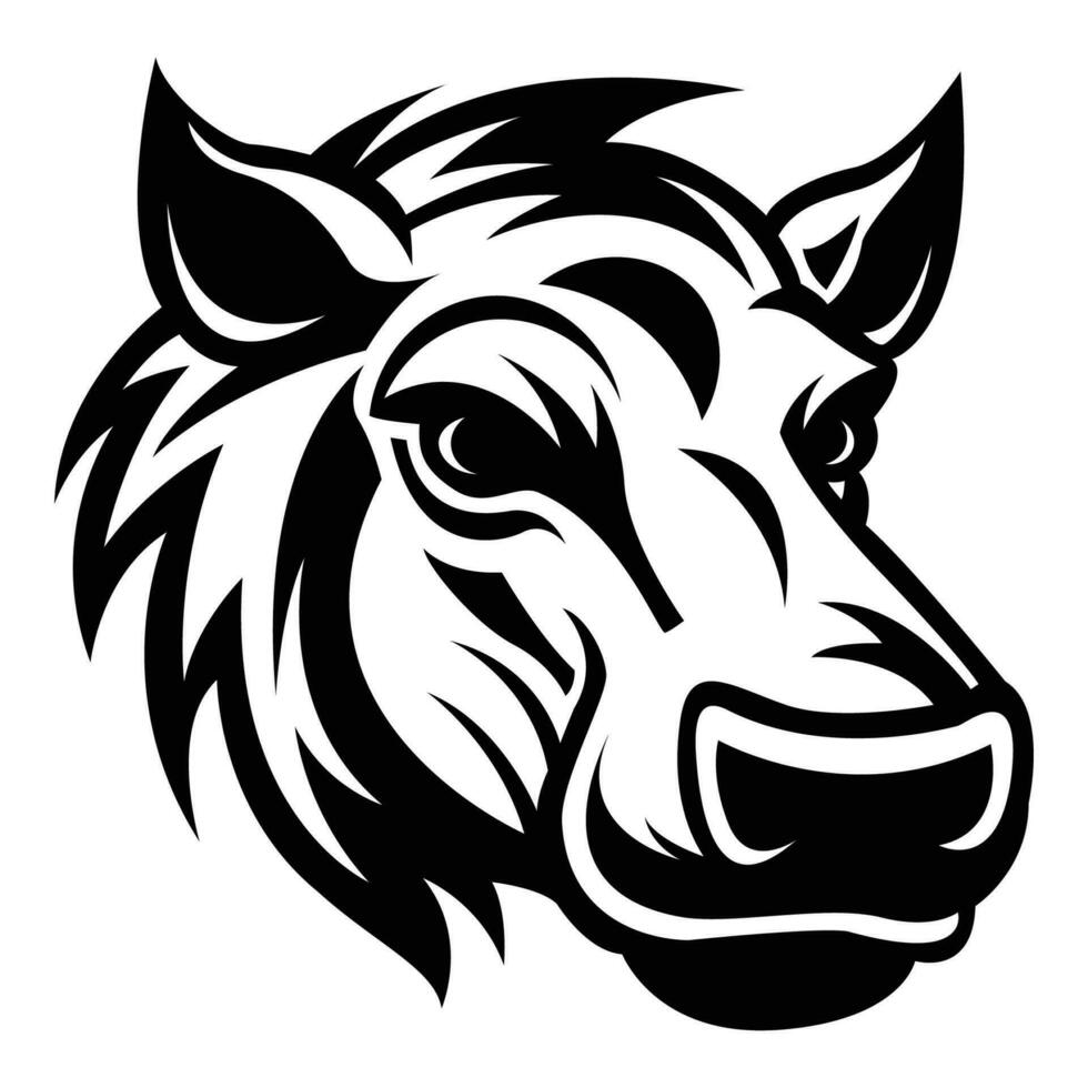 Warzenschwein ikonisch Logo Vektor Illustration