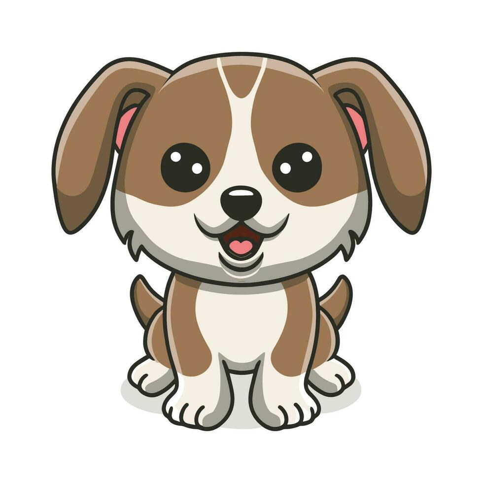 ai generiert süß Hund eben Vektor Illustration, Hund Vektor Charakter Design