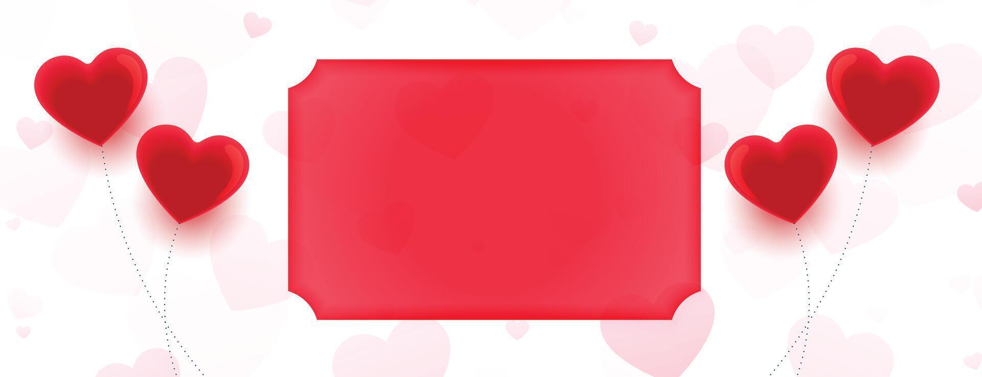 glücklich Valentinsgrüße Tag Gruß Banner mit Text Raum vektor