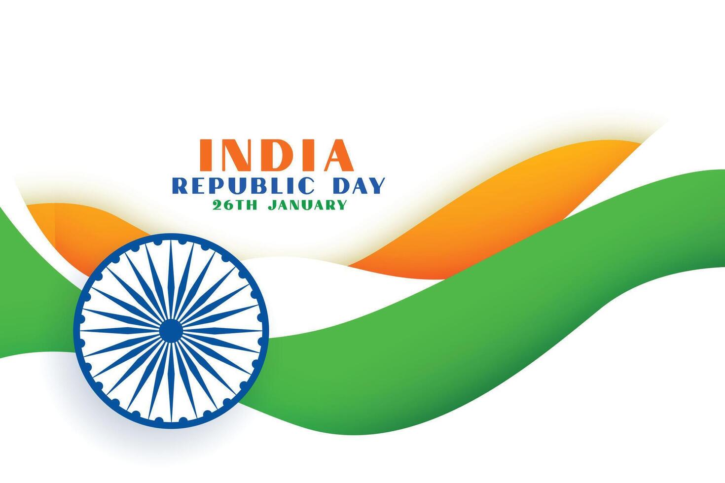 Republik Tag von Indien Hintergrund im Papierschnitt Stil vektor