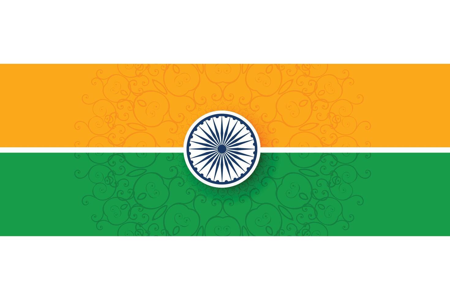 dreifarbig indisch Flagge im eben Stil Design vektor