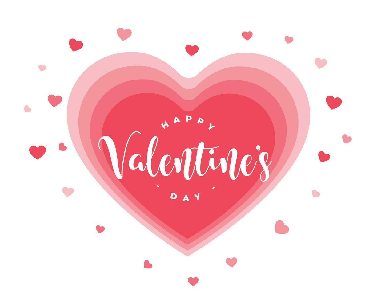 schön Valentinsgrüße Tag Karte mit Herzen Design vektor