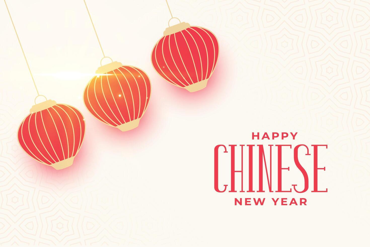 Chinesisch Neu Jahr Feier Gruß mit Laternen vektor