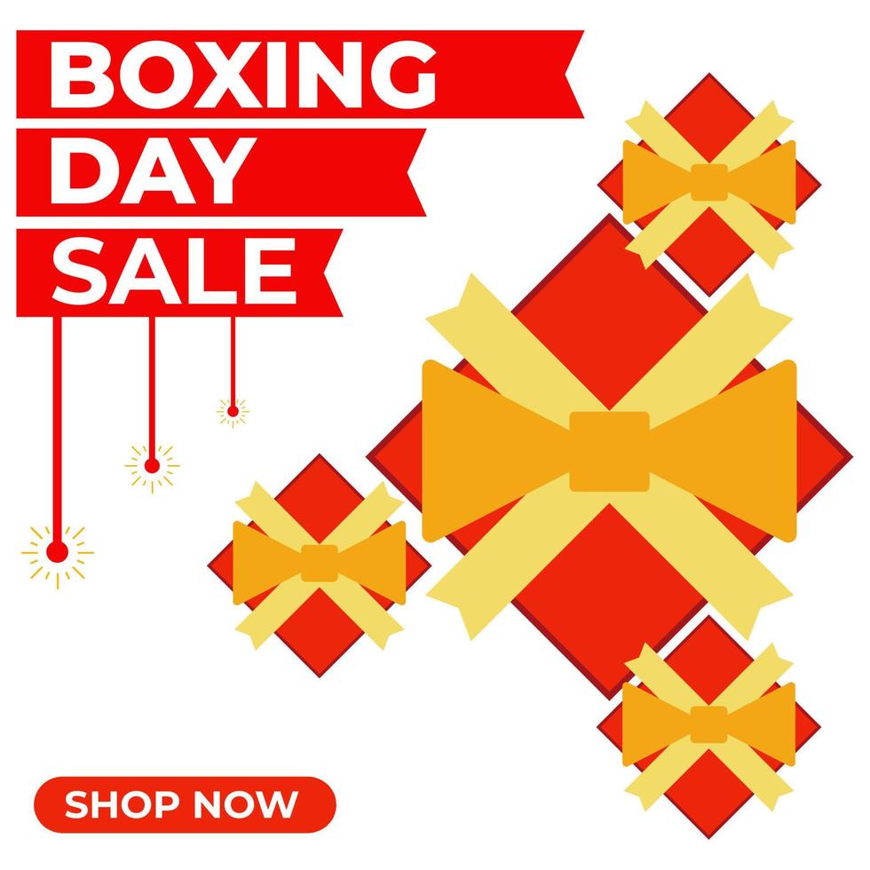 Boxing Day Sale Promotion Social Media Post Design-Vorlage vektor