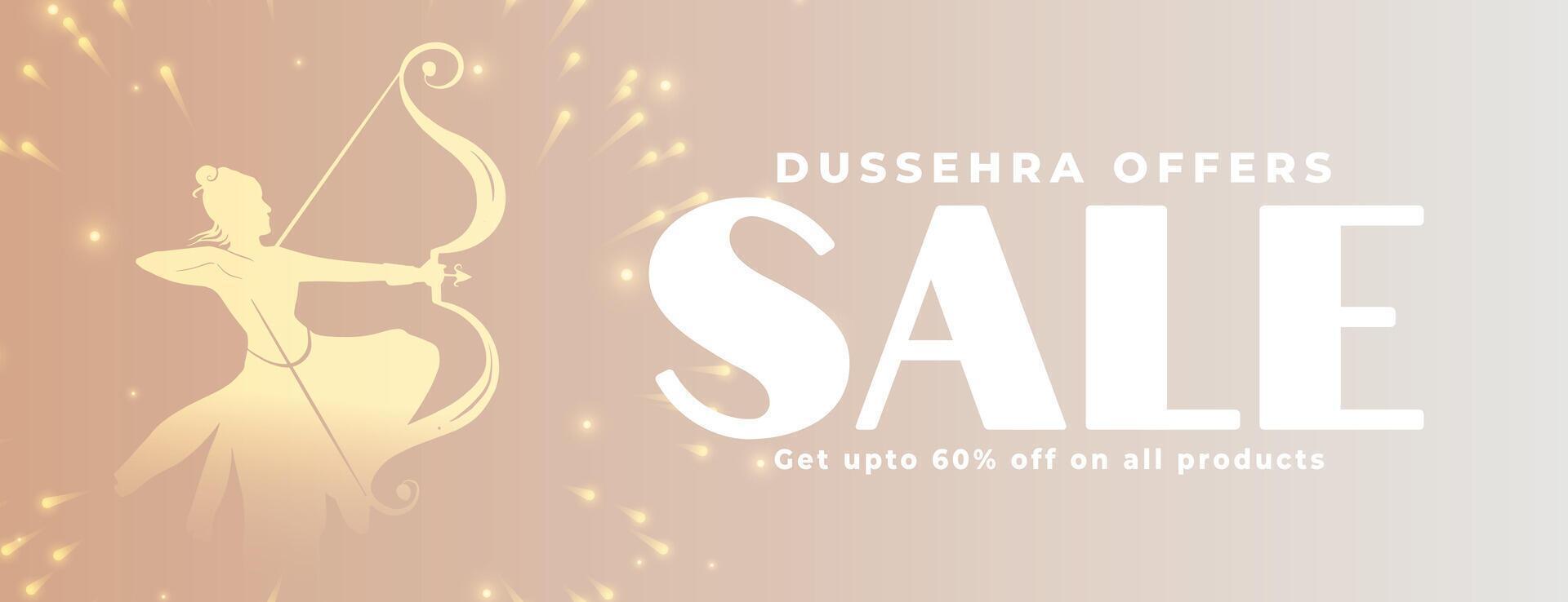 Dussehra Verkauf und Angebot Banner zum Marketing Zweck vektor