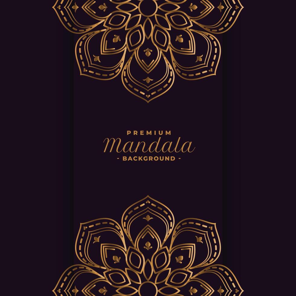 golden Mandala dekorativ Hintergrund Design vektor