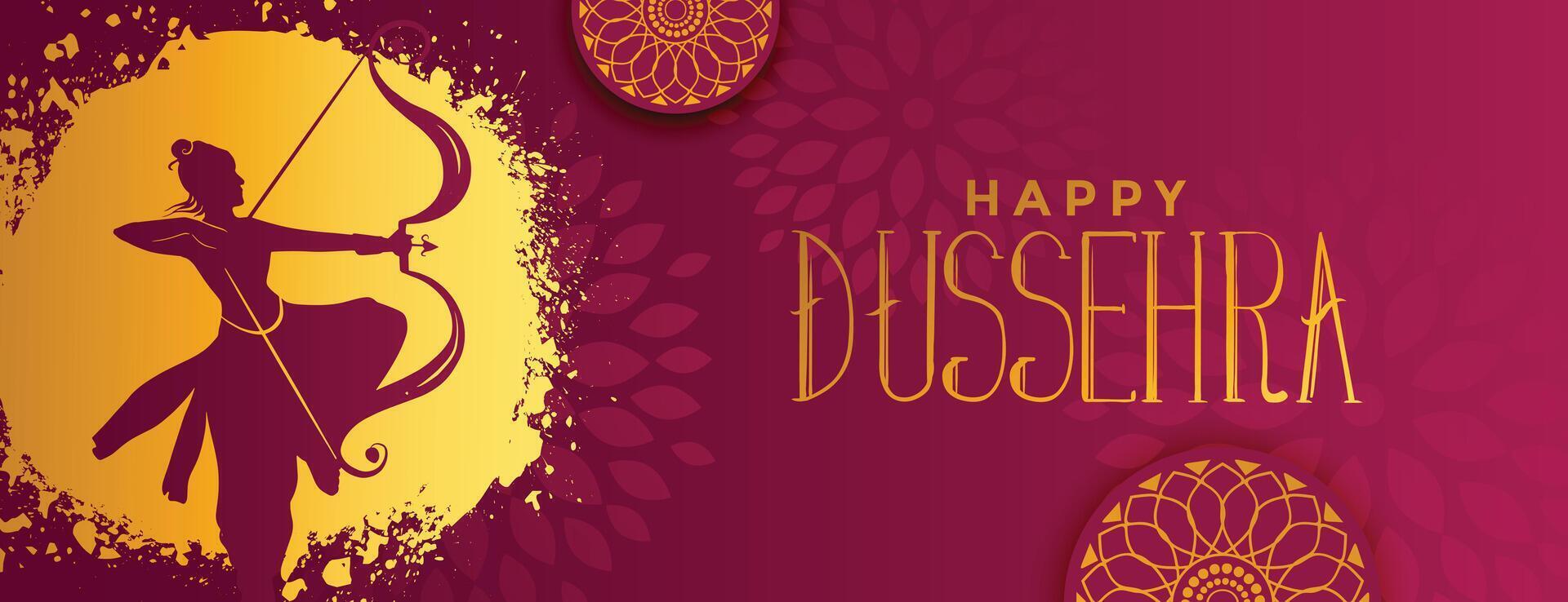 Lycklig Dussehra firande baner design vektor