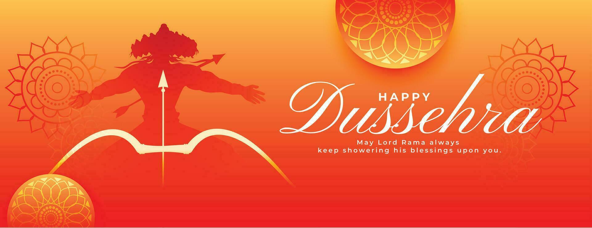 traditionell glücklich Dussehra Festival Banner Design vektor