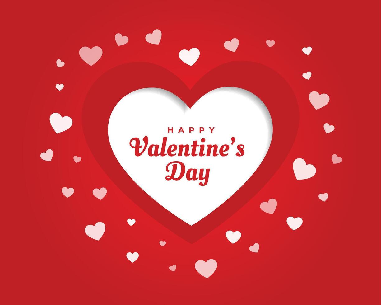 Valentinsgrüße Tag Gruß Karte mit Herzen Design vektor