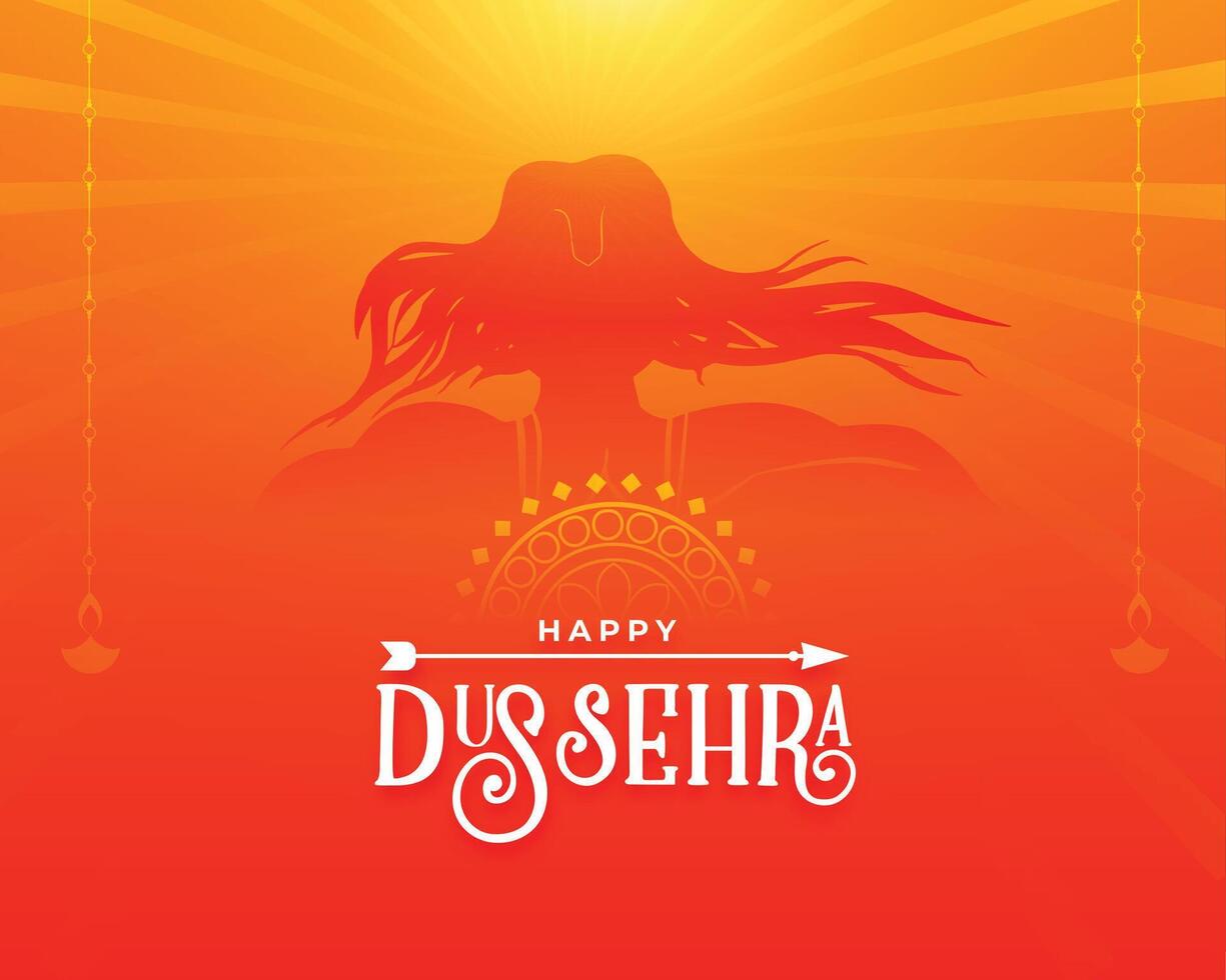 Gruß Karte Design zum Dussehra Festival vektor