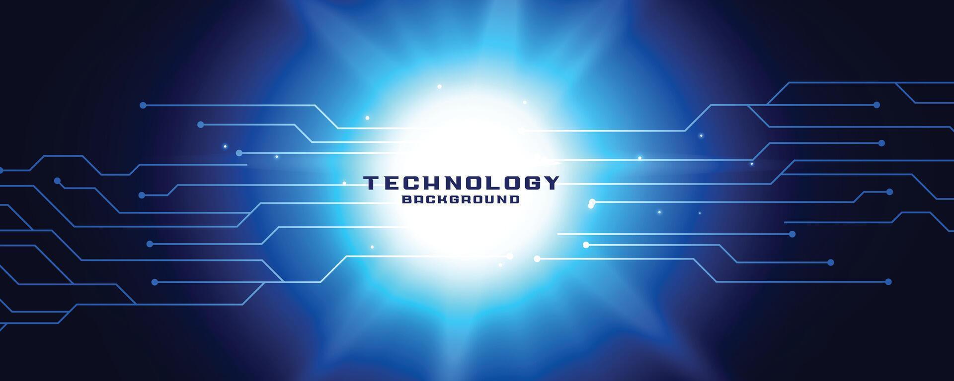 Technologie Banner mit Schaltkreis Linien Diagramm vektor