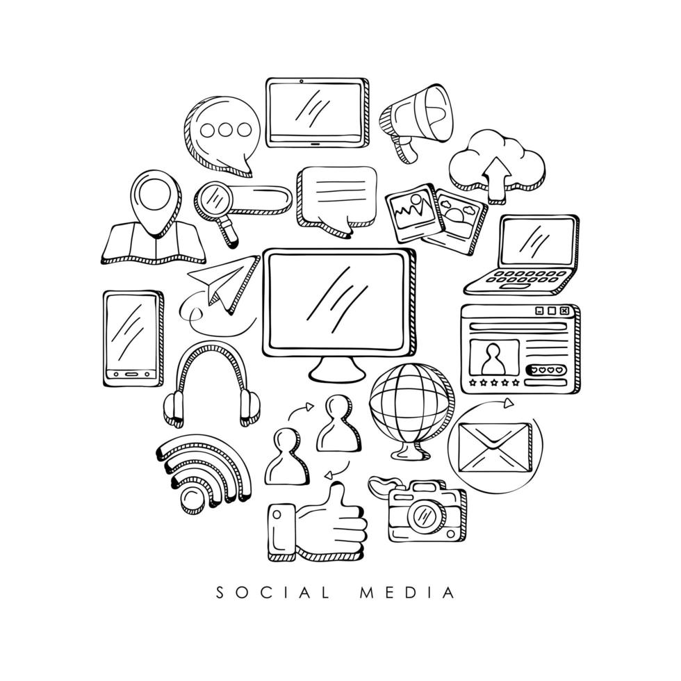 Social-Media-Symbole vektor