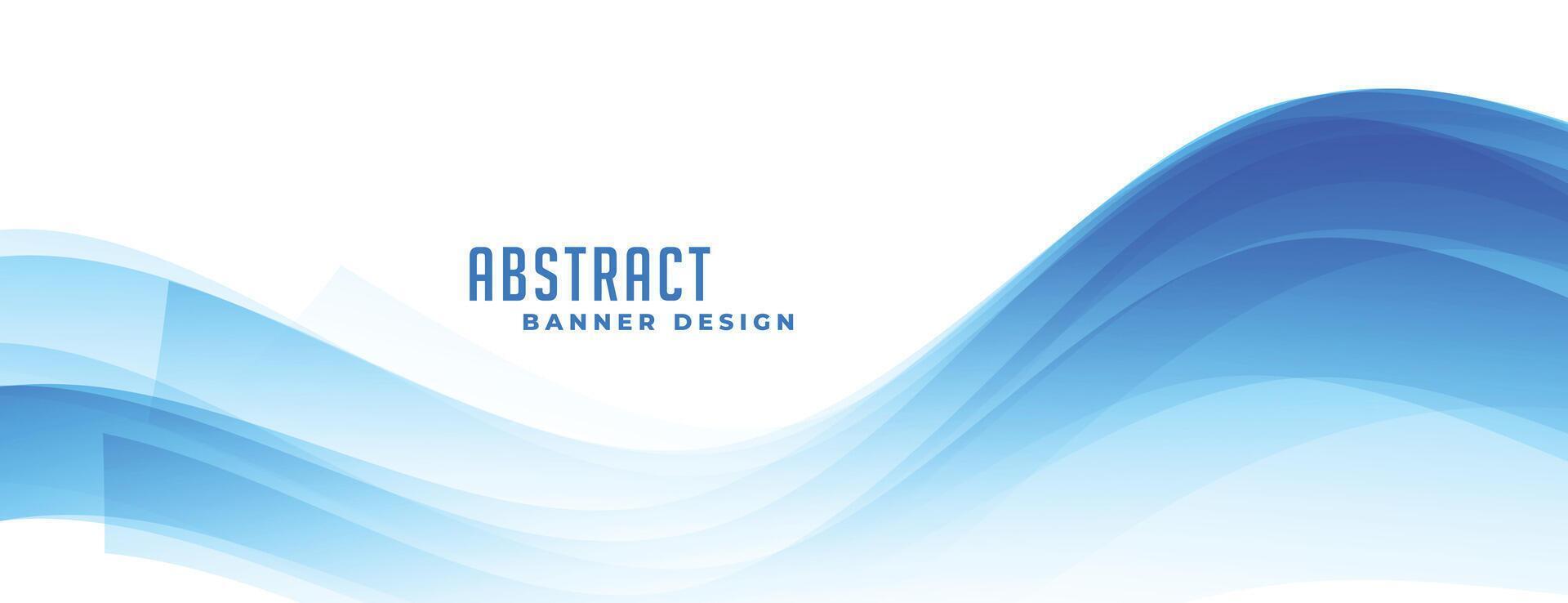 abstrakt glatt Welle Linien Blau Banner Design vektor