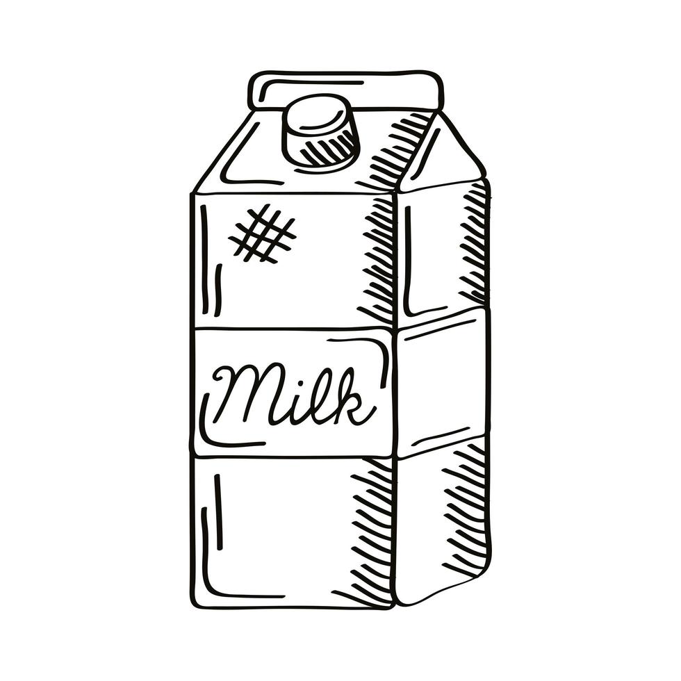 box mjölkprodukt vektor
