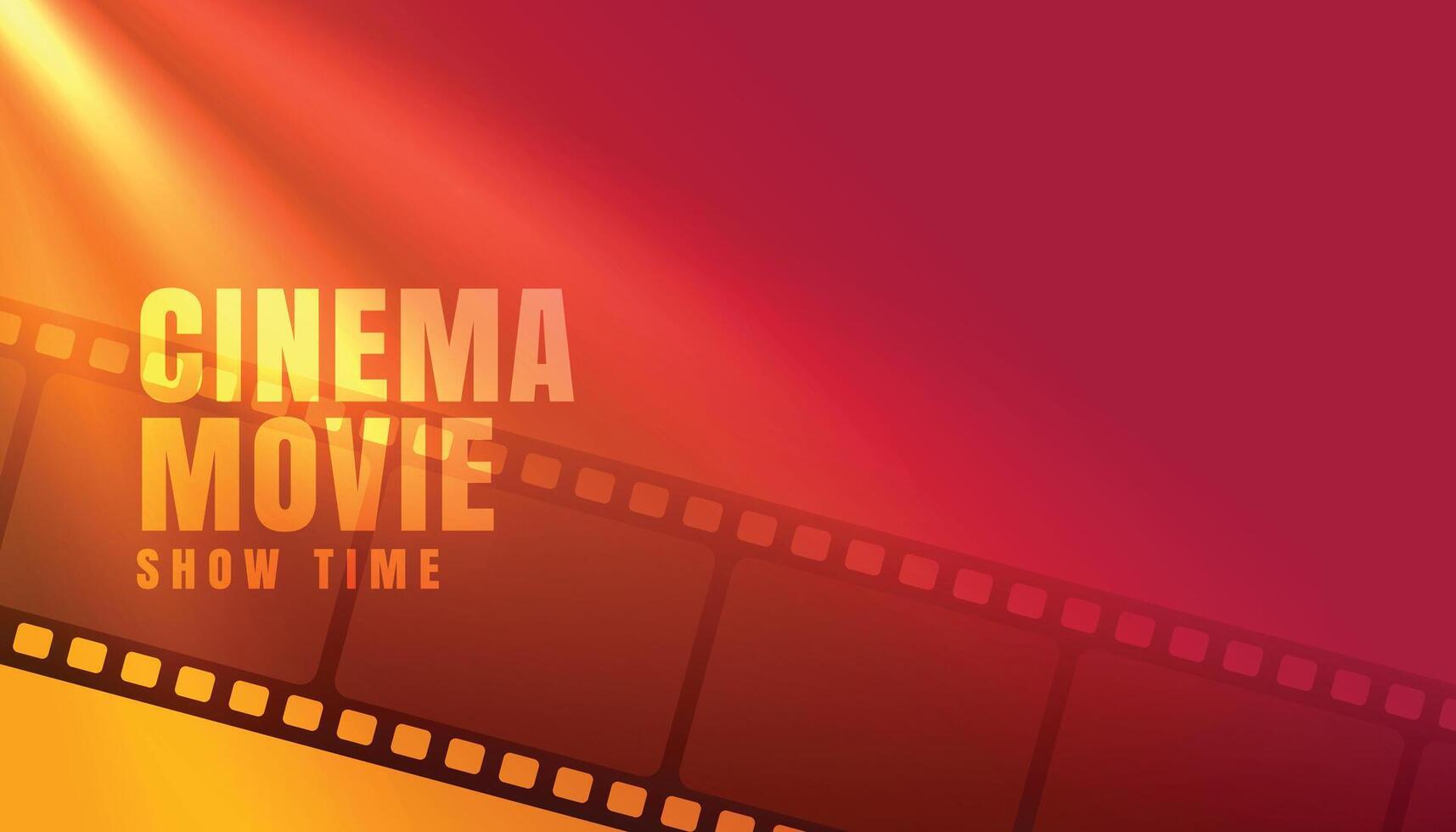 Kino Film Show Time mit Film Streifen Hintergrund vektor