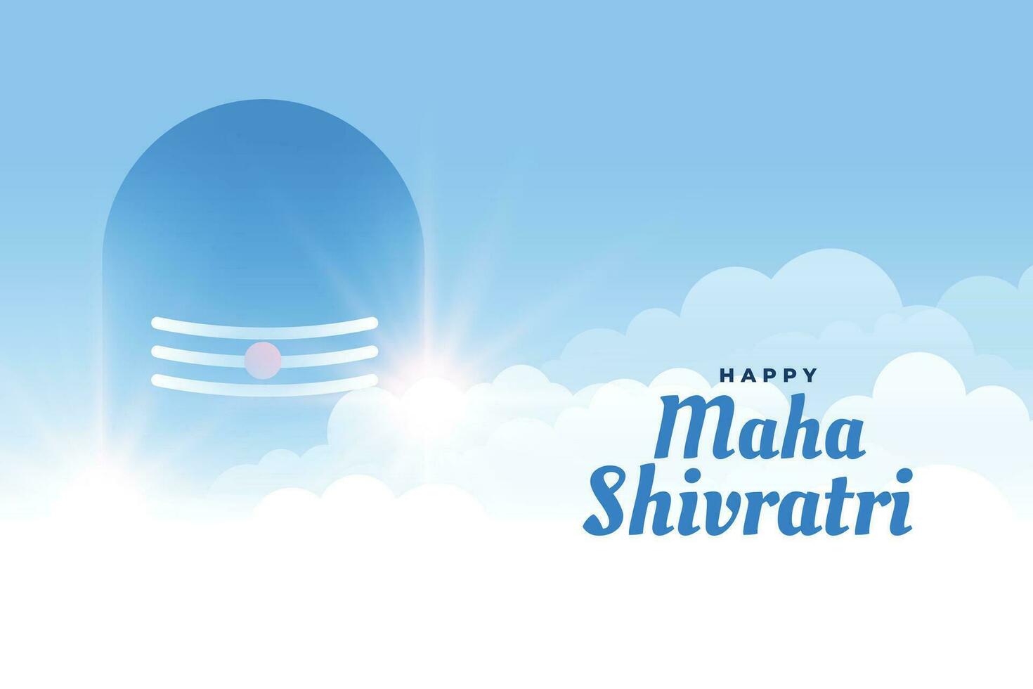 religiös zittern und Wolken maha Shivratri Hintergrund vektor