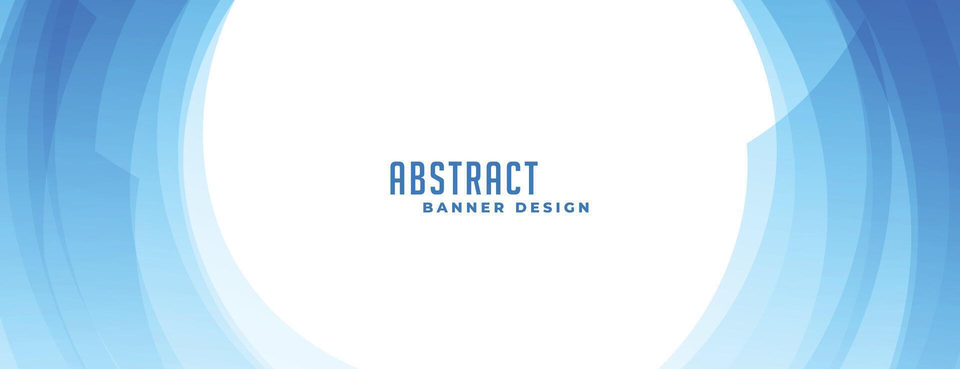 kreisförmig Blau abstrakt wellig Banner Design vektor
