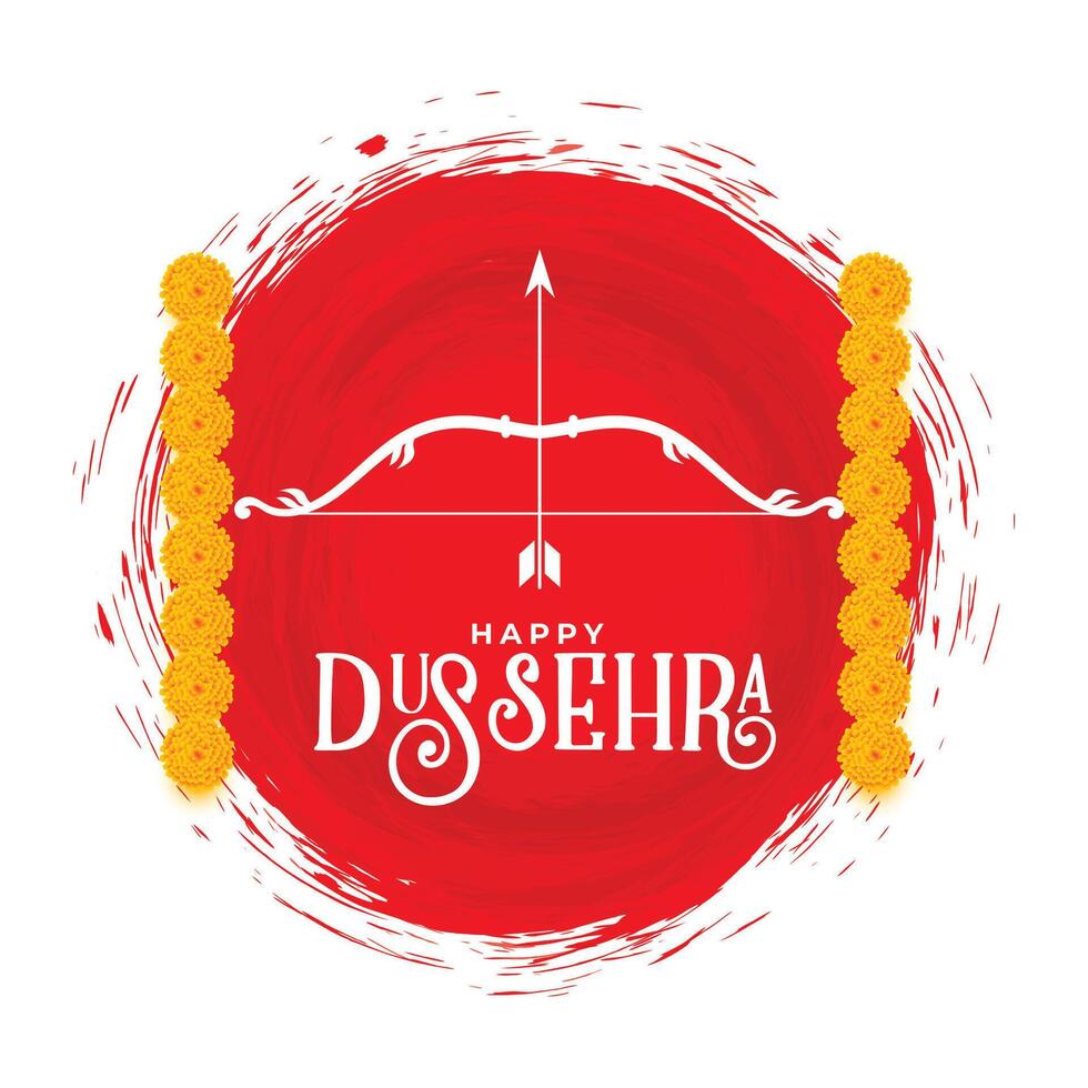 glücklich Dussehra Hindu Kultur Karte Design vektor