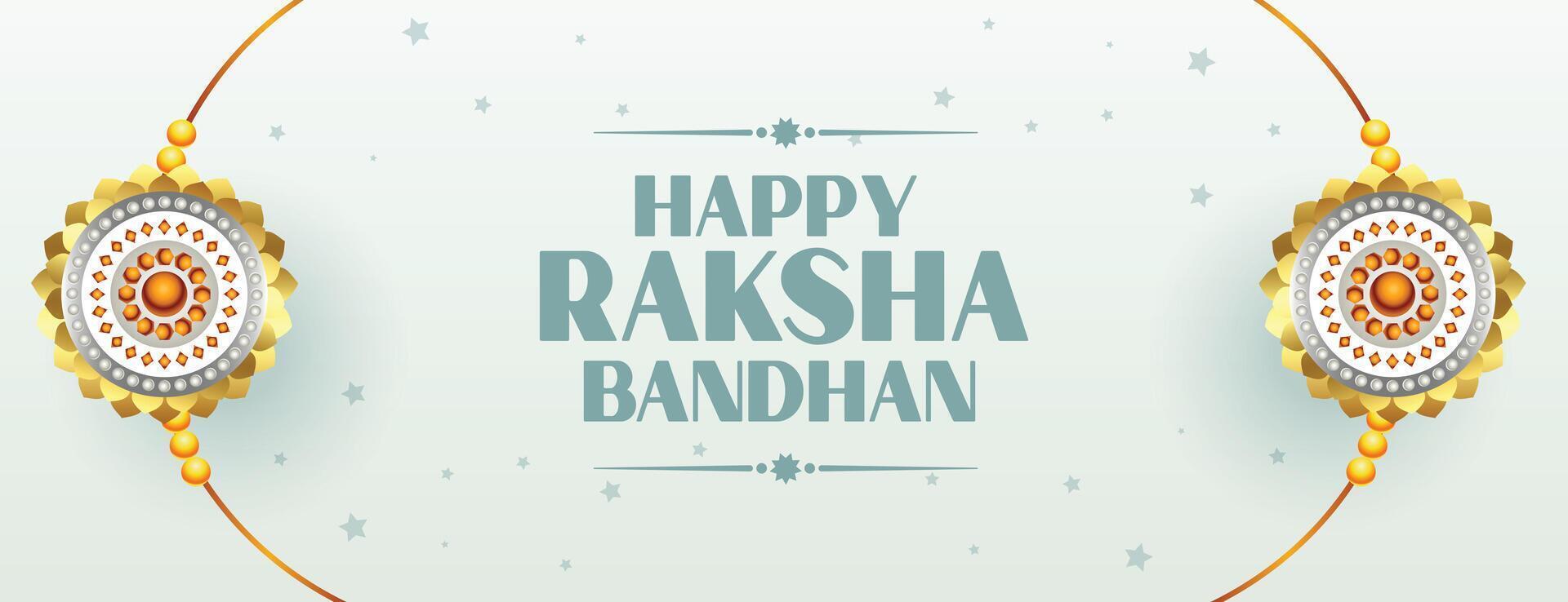 schön Raksha Bandhan traditionell Banner Design vektor
