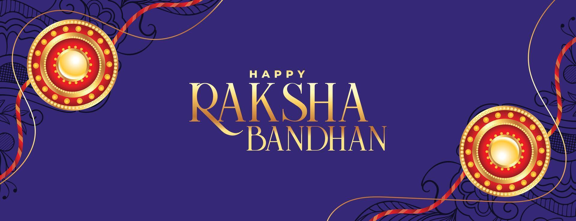 Raksha bandhan dekorativ festival baner design vektor