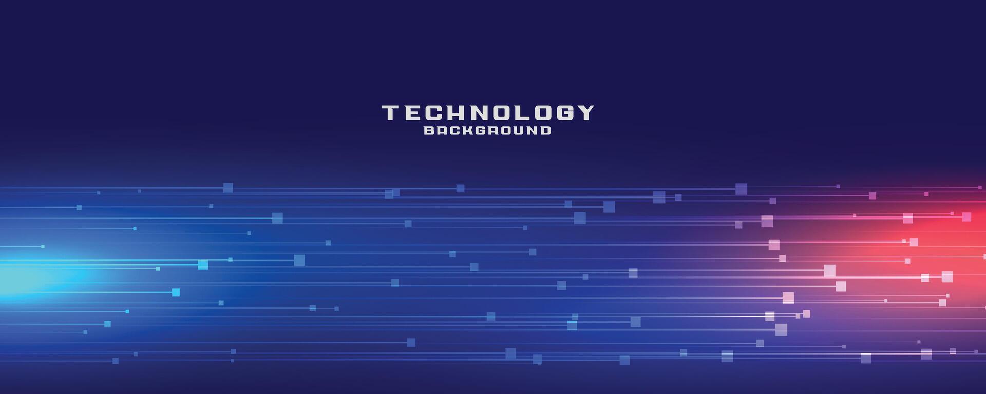 dynamisch Technologie Linien Banner Design vektor