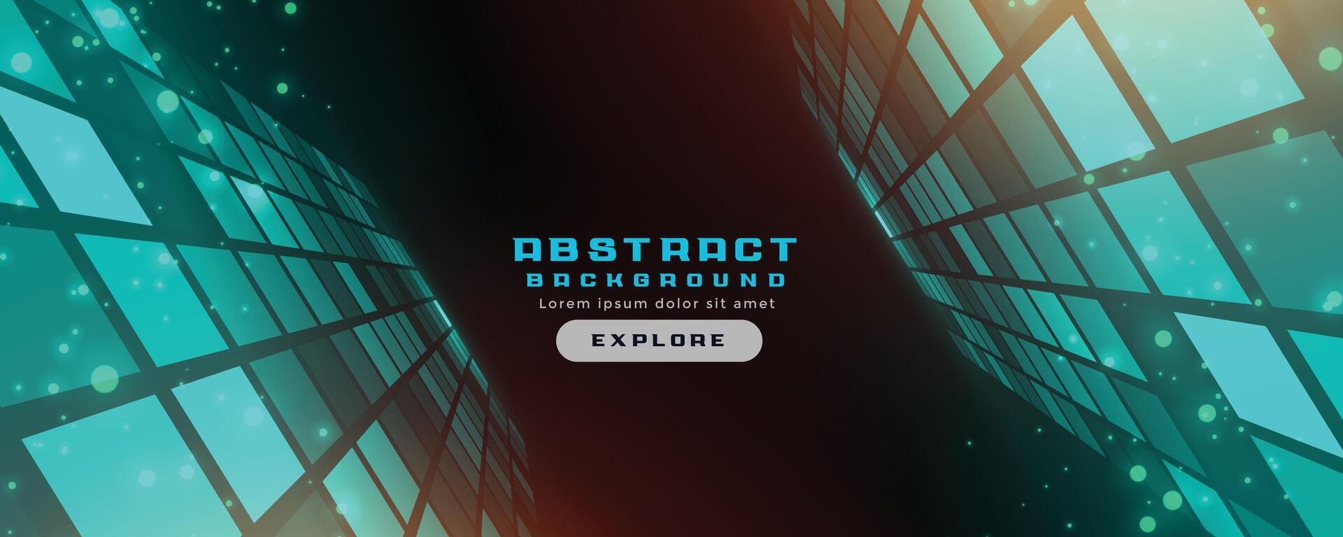 abstrakt futuristisch Technologie Stil Banner Design vektor