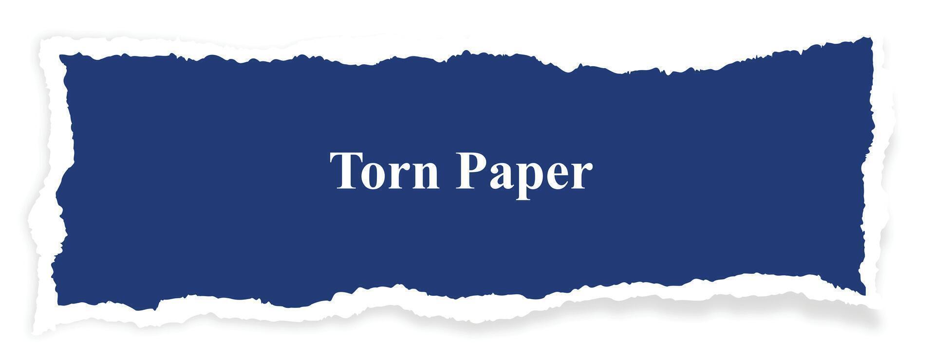 abstrakt Blau zerrissen Papier Banner Design vektor